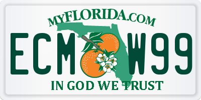 FL license plate ECMW99