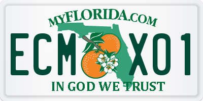 FL license plate ECMX01