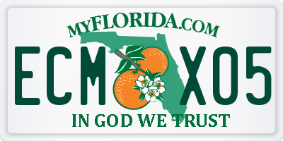 FL license plate ECMX05