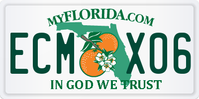 FL license plate ECMX06