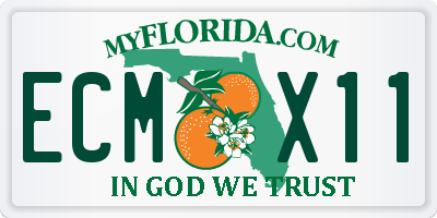 FL license plate ECMX11