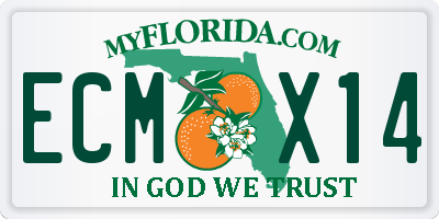 FL license plate ECMX14