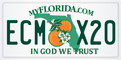 FL license plate ECMX20