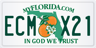 FL license plate ECMX21