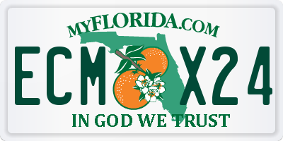 FL license plate ECMX24