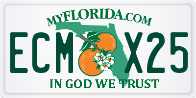 FL license plate ECMX25