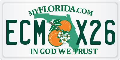 FL license plate ECMX26