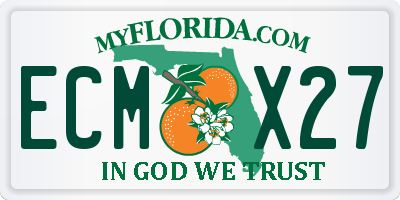 FL license plate ECMX27