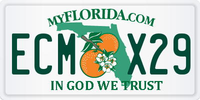 FL license plate ECMX29