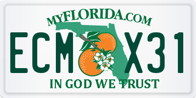 FL license plate ECMX31