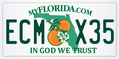 FL license plate ECMX35