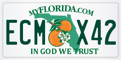 FL license plate ECMX42