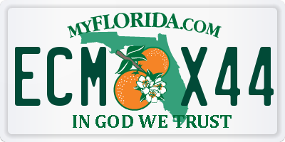FL license plate ECMX44