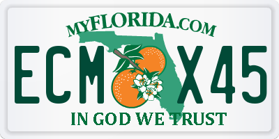 FL license plate ECMX45