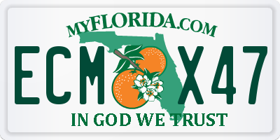 FL license plate ECMX47