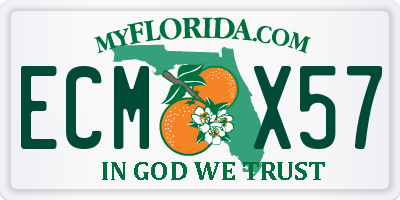 FL license plate ECMX57