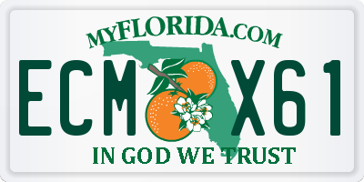 FL license plate ECMX61