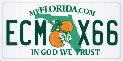 FL license plate ECMX66