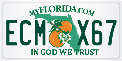 FL license plate ECMX67