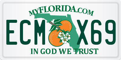 FL license plate ECMX69
