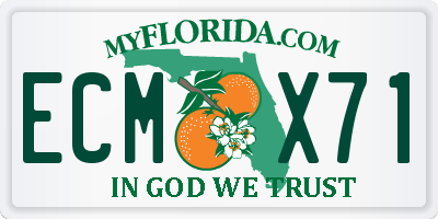 FL license plate ECMX71