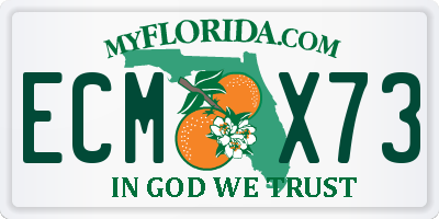 FL license plate ECMX73