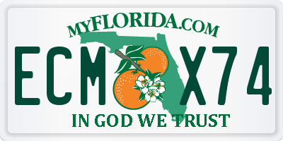 FL license plate ECMX74