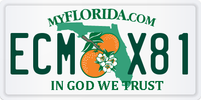 FL license plate ECMX81