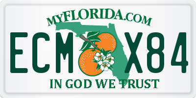 FL license plate ECMX84