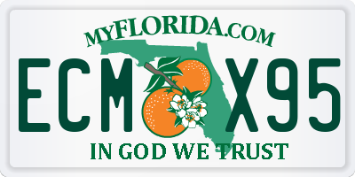 FL license plate ECMX95