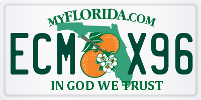 FL license plate ECMX96