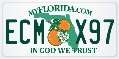 FL license plate ECMX97