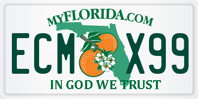 FL license plate ECMX99