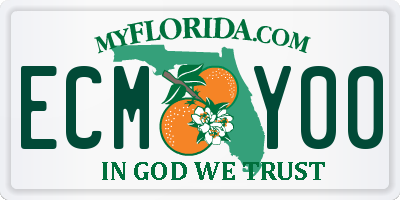 FL license plate ECMY00
