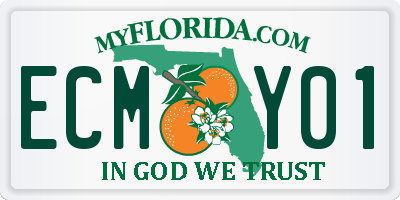 FL license plate ECMY01