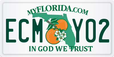 FL license plate ECMY02