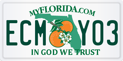 FL license plate ECMY03