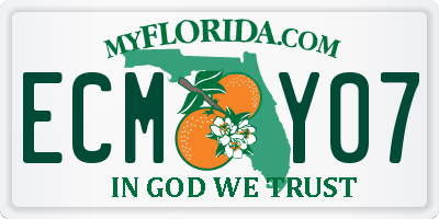 FL license plate ECMY07