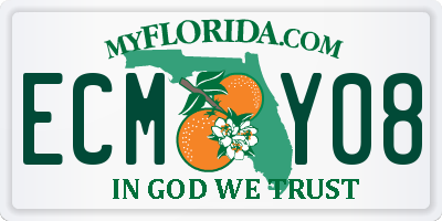 FL license plate ECMY08