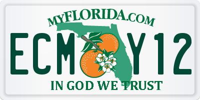 FL license plate ECMY12