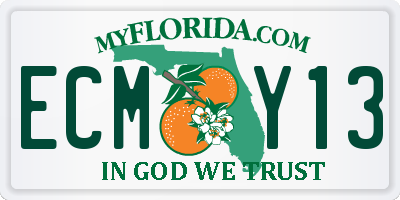 FL license plate ECMY13