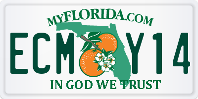 FL license plate ECMY14