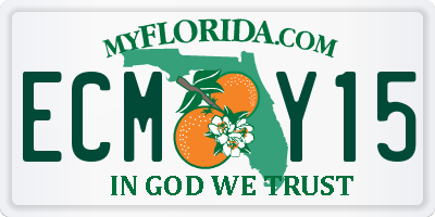 FL license plate ECMY15