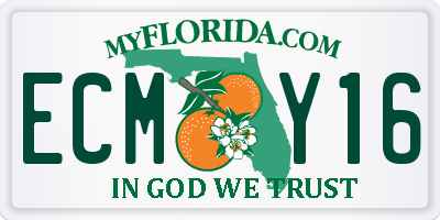 FL license plate ECMY16
