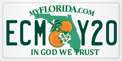 FL license plate ECMY20