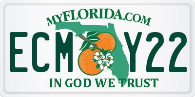 FL license plate ECMY22