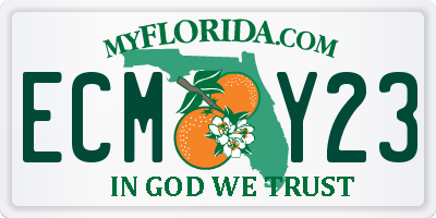 FL license plate ECMY23