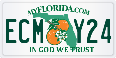 FL license plate ECMY24