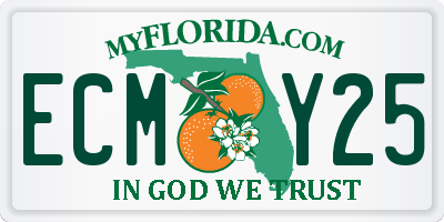 FL license plate ECMY25