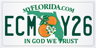 FL license plate ECMY26
